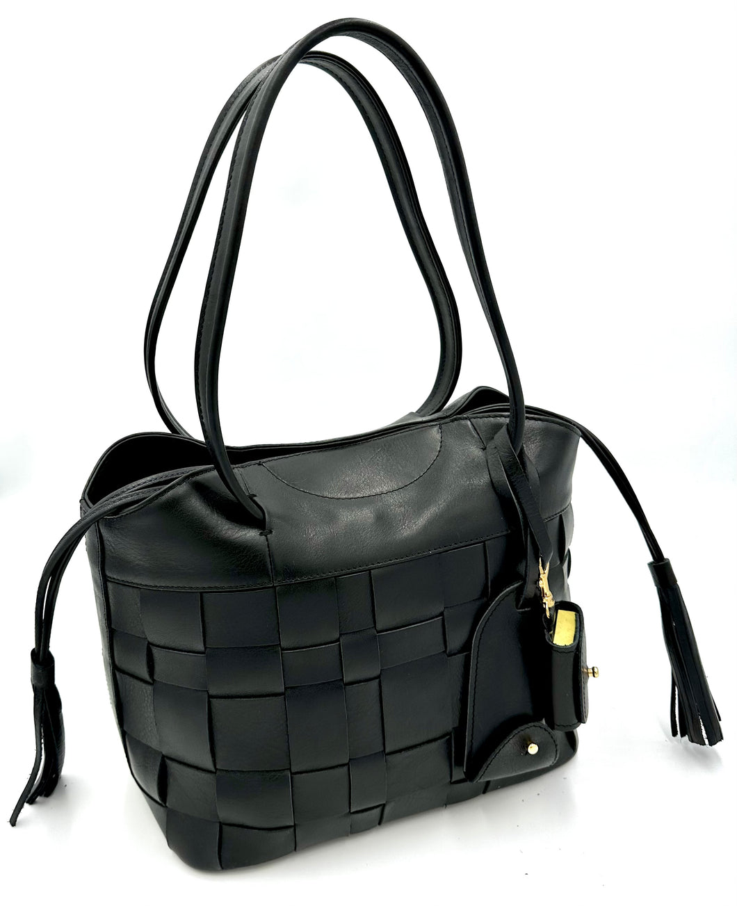 Madison Drawstring Tote - Black