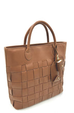 Load image into Gallery viewer, Charlotte Woven Leather Tote - Tobacco
