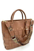 Load image into Gallery viewer, Charlotte Woven Leather Tote - Tobacco
