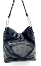 Load image into Gallery viewer, Chloe Cowhide Hobo Tote with Leather Trim
