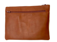 Load image into Gallery viewer, Sofia Clutch Tan Cowhide
