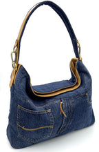 Load image into Gallery viewer, Amber Denim Hobo Bag
