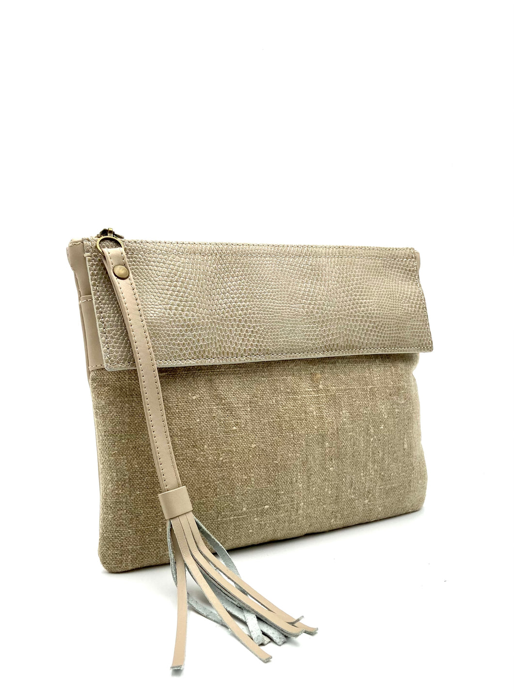 Little Sofia Clutch - Raw Linen