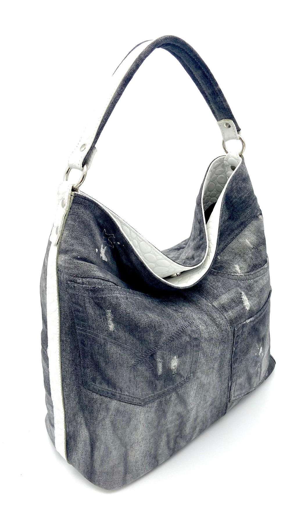 Dana Grey Denim Shoulder bag