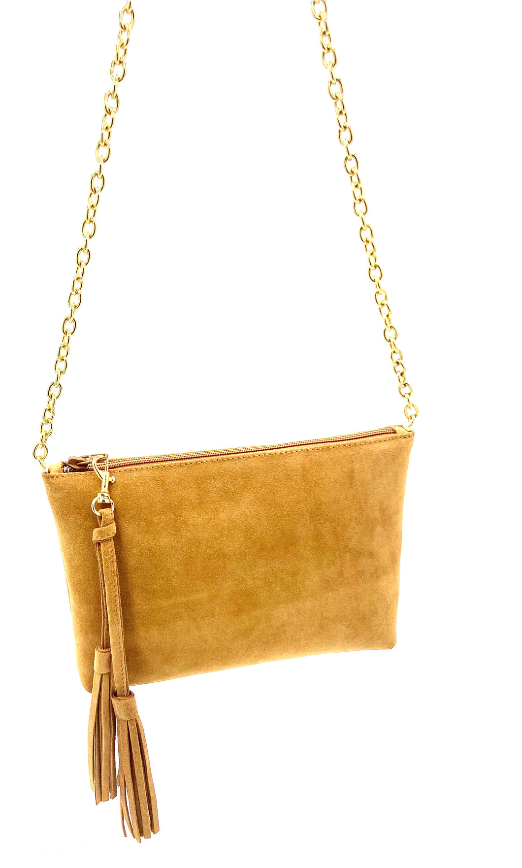 Bella suede shoulder bag - Honey Beige